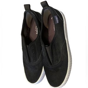 Women’s Sperry Black Top Sider Slip On Shoes with Memory Foam (size 7)